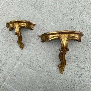 Unique Vintage Gold Shelves